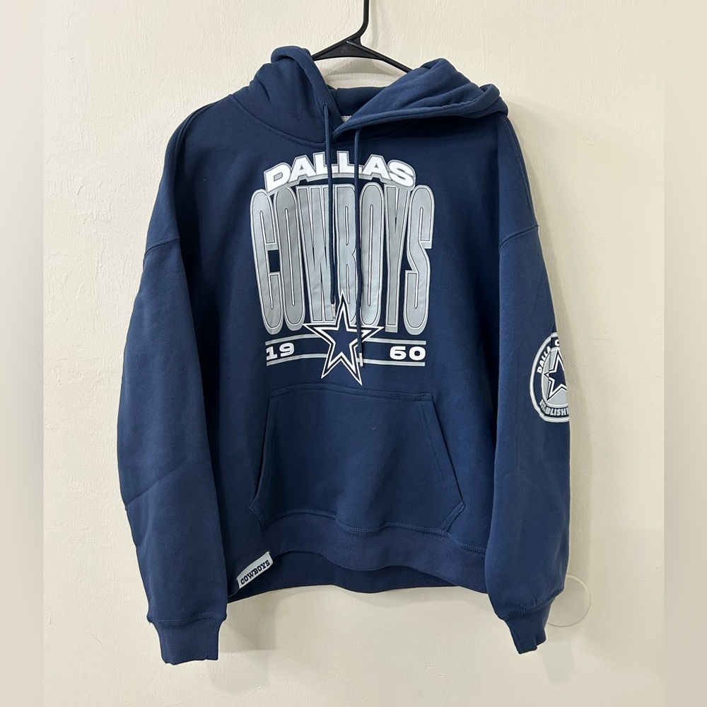 Ultra Game NFL Dallas Cowboys Blue Hoodie Sweatshirt Size S NWT